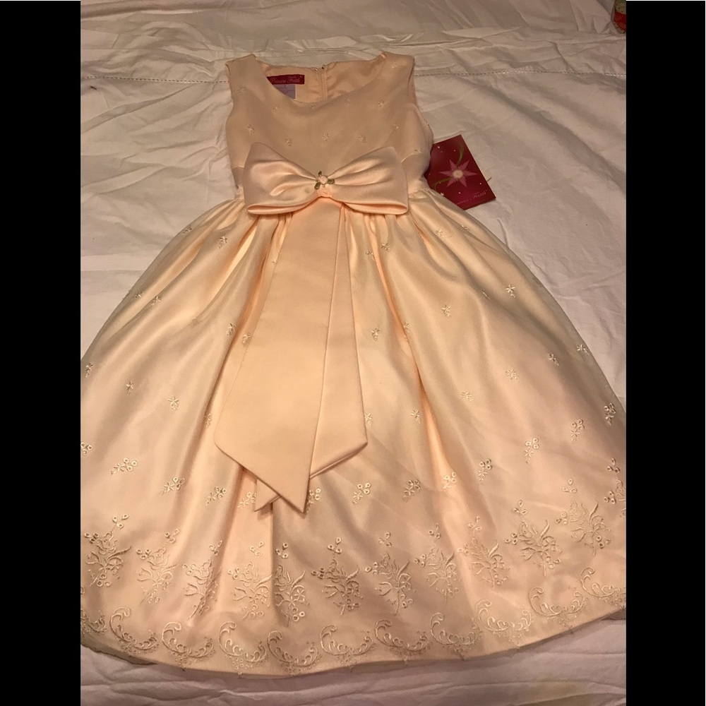 Peach Colored Tea Dress